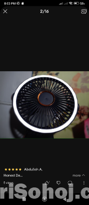 Rechargeable Fan with LED LIGHT